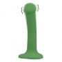 Małe wibrujące dildo silikonowe Loveline leśnozielone 16,5 cm - 4