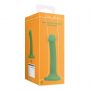 Małe wibrujące dildo silikonowe Loveline leśnozielone 16,5 cm - 5