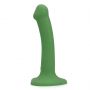 Małe wibrujące dildo silikonowe Loveline leśnozielone 16,5 cm - 2