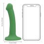 Małe wibrujące dildo silikonowe Loveline leśnozielone 16,5 cm - 8