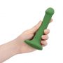 Małe wibrujące dildo silikonowe Loveline leśnozielone 16,5 cm - 9