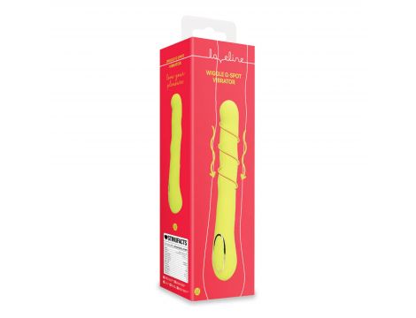 Wibrator punktu G Loveline z ruchomą końcówką limonkowy 24 cm - 2