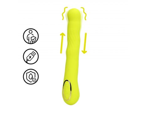 Wibrator punktu G Loveline z ruchomą końcówką limonkowy 24 cm - 4