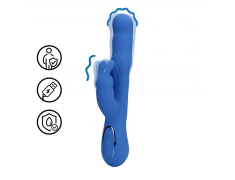 Wibrator króliczek Loveline Wiggle niebieski 24 cm - 8