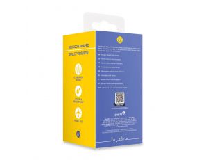 Wibrator silikonowy heksagonalny Loveline niebieski 7,2 cm