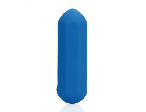 Wibrator silikonowy heksagonalny Loveline niebieski 7,2 cm - 2
