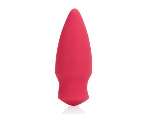 Wibrator stożkowy bullet Loveline silikonowy czerwony 7,7 cm