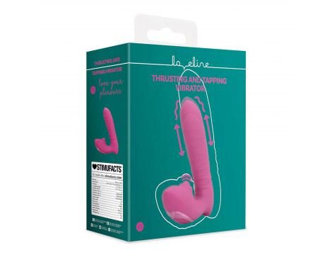 Wibrator punktu G Loveline z pchnięciami i tappingiem różowy 15,6 cm - 5