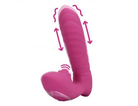 Wibrator punktu G Loveline z pchnięciami i tappingiem różowy 15,6 cm - 9