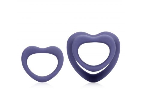 Zestaw pierścieni erekcyjnych serce Loveline fioletowy - 4