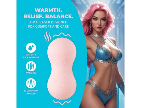 Masażer wibrujący z podgrzewaniem Loveline różowy 17 cm - 6