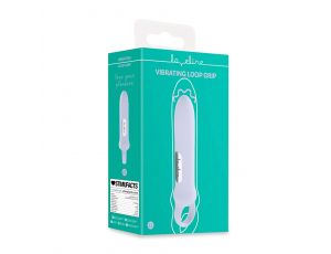 Wibrator z silikonową pętlą Loveline lawendowy 12,6 cm