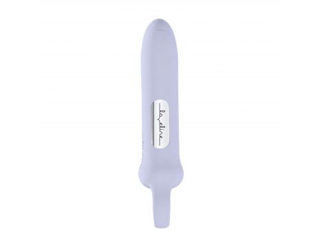 Wibrator z silikonową pętlą Loveline lawendowy 12,6 cm - 3