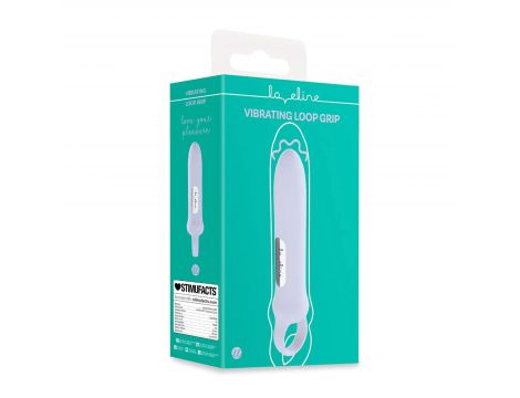 Wibrator z silikonową pętlą Loveline lawendowy 12,6 cm