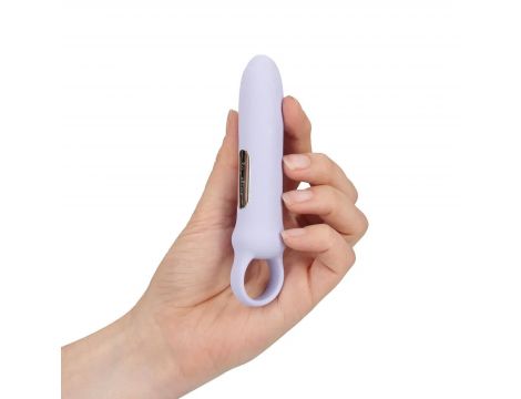 Wibrator z silikonową pętlą Loveline lawendowy 12,6 cm - 6