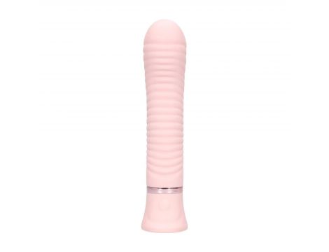 Wibrator punktu G żebrowany silikonowy Loveline Divine różowy 16 cm - 3