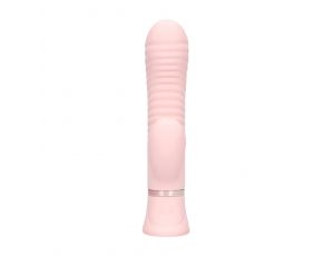Wibrator króliczek Loveline Mystique żebrowany różowy 15,9 cm