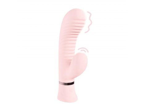 Wibrator króliczek Loveline Mystique żebrowany różowy 15,9 cm - 2