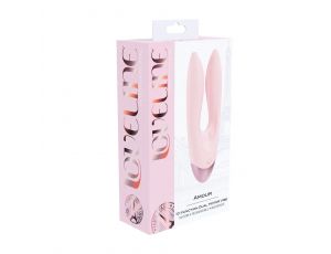 Wibrator podwójny Amour Loveline silikonowy różowy 11 cm