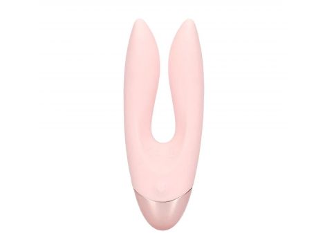 Wibrator podwójny Amour Loveline silikonowy różowy 11 cm - 3
