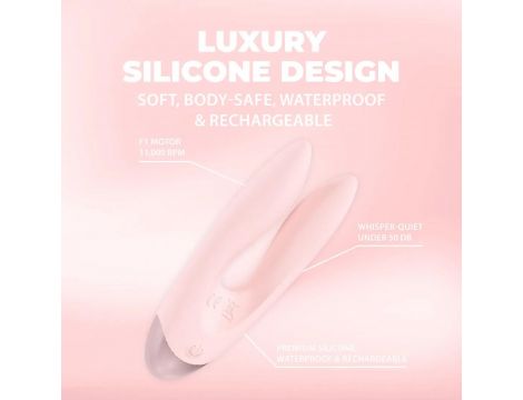 Wibrator podwójny Amour Loveline silikonowy różowy 11 cm - 5