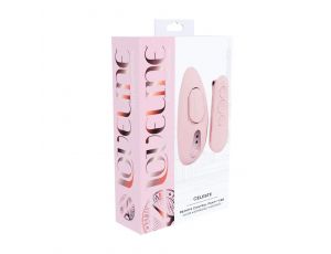 Stymulator łechtaczki z pilotem Loveline Céleste różowy silikonowy 10cm