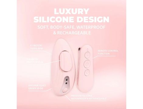 Stymulator łechtaczki z pilotem Loveline Céleste różowy silikonowy 10cm - 6