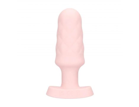 Plug analny wibrujący z pilotem Loveline Velvet różowy 9,8 cm - 2