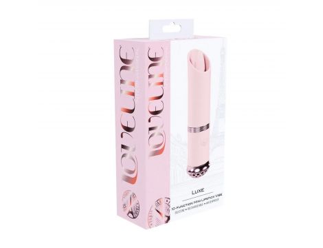 Mini wibrator szminkowy Loveline Luxe silikonowy różowy 10 cm