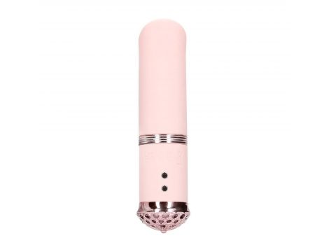 Mini wibrator szminkowy Loveline Luxe silikonowy różowy 10 cm - 4