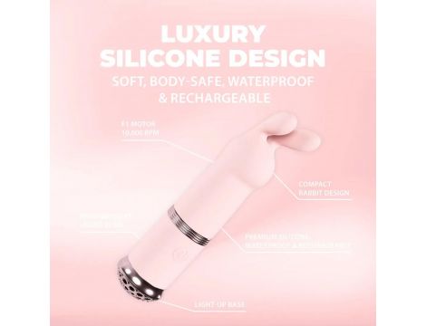Mini wibrator króliczek Reve Loveline różowy silikonowy 11 cm - 5