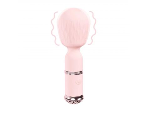 Mini masażer silikonowy Loveline Velour różowy 12 cm