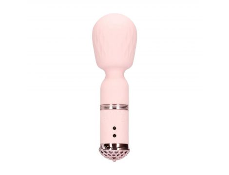Mini masażer silikonowy Loveline Velour różowy 12 cm - 4