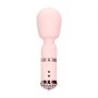 Mini masażer silikonowy Loveline Velour różowy 12 cm - 5