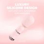 Mini masażer silikonowy Loveline Velour różowy 12 cm - 6