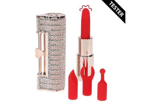 Angel - Lipstick Vibrator with 4 Attachments - Pink - Tester - 5