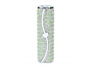 Mini wibrator pomadka Loveline zielony z 4 końcówkami USB