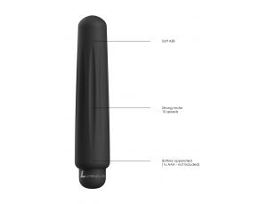 Delia - ABS Bullet With Sleeve - 10-Speeds - Black