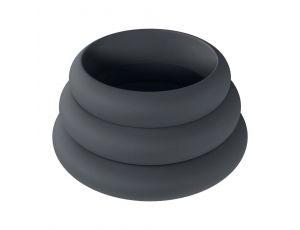 Zestaw 3 pierścieni erekcyjnych silikonowych Levelz czarny S M L