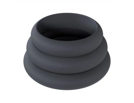 Zestaw 3 pierścieni erekcyjnych silikonowych Levelz L XL XXL czarny - 3