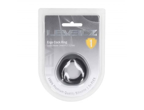 Pierścień erekcyjny Levelz Ergo liquid silicone czarny 5 cm - 3