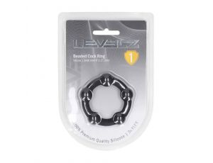 Pierścień erekcyjny silikonowy koralikowy Levelz S 3cm czarny