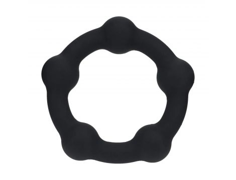 Pierścień erekcyjny silikonowy koralikowy Levelz czarny M 3,5cm - 4