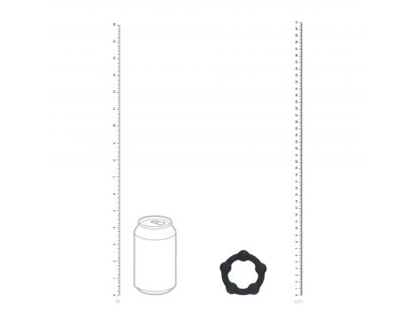 Pierścień erekcyjny silikonowy koralikowy Levelz czarny M 3,5cm - 5