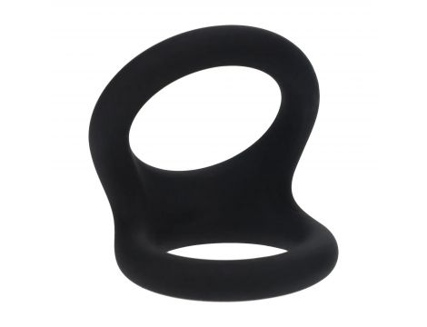 Double O Silicone Cockring - L - Black - 3