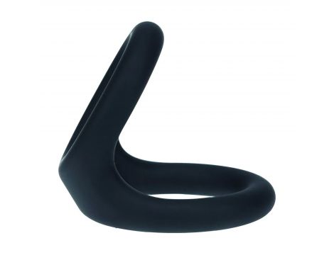 Double O Silicone Cockring - L - Black - 4