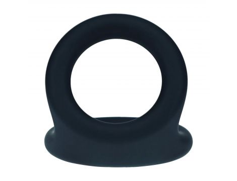 Double O Silicone Cockring - L - Black - 8