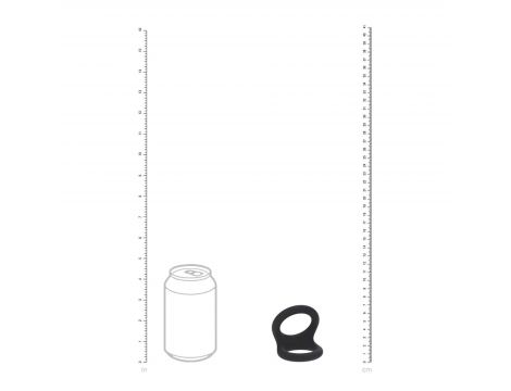 Double O Silicone Cockring - L - Black - 7