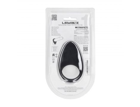 Pierścień erekcyjny łezka silikonowy Levelz czarny 9 cm - 2