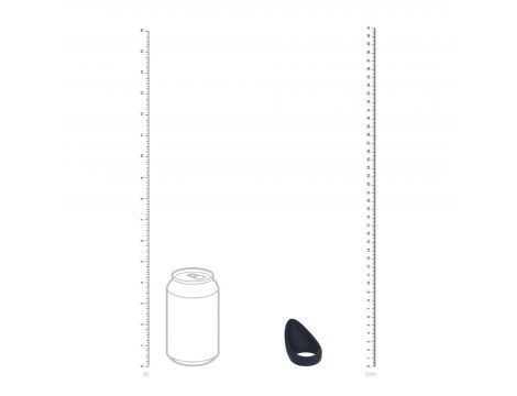 Pierścień erekcyjny łezka silikonowy Levelz czarny 9 cm - 8